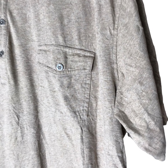 Kuhl Organic Cotton Polo Short Sleeve Wildfibre Button Down Collar Tan Men’s XL - Picture 7 of 15